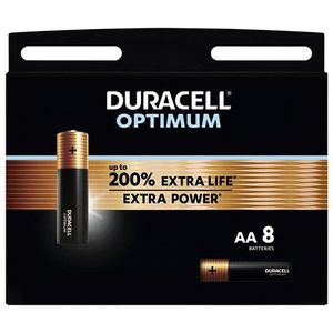Duracell Optimum AA / MN1500 / LR06 Alkaline Batterij (8 stuks)