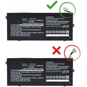 Acer AP13J3K / KT.00303.014 / KT.00304.001 accu (11.25V, 3950 mAh, 123accu huismerk)