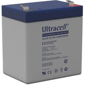 Ultracell UL2.9-12 VRLA AGM Loodaccu (12V, 2.9 Ah, T1 terminal)