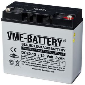 VMF DC22-12 AGM Deep Cycle Loodaccu (12V, 22 Ah, INSERT M5 terminal)