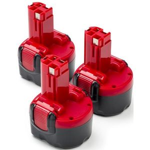 Startset: 3x Bosch BAT048 accu (9.6 V, 3.0 Ah, 123accu huismerk)
