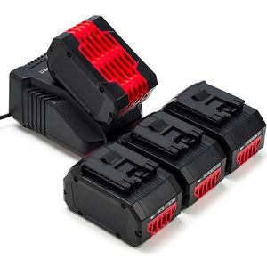 Starterset: 4x Bosch ProCORE 18 V accu's + lader (18 V, 8.0 Ah, 123accu huismerk)