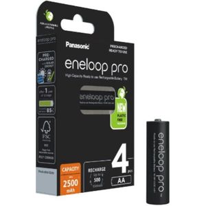 Panasonic Eneloop Pro Oplaadbare AA / HR06 Ni-Mh Batterijen (4 stuks, 2500 mAh)