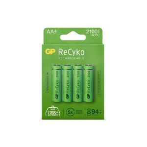 GP ReCyko Oplaadbare AA / HR06 Ni-Mh Batterijen (4 stuks, 2100 mAh)