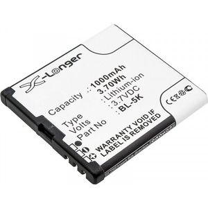 BL-5 - BL7203 BTC-NK5KSL Accu (1000 MAh 3.7 V)