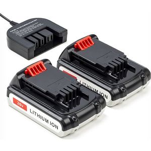 Startset: 2x Black & Decker BL1518-XJ / BL1518 accu's + lader (20 V, 1.5 Ah, 123accu huismerk)