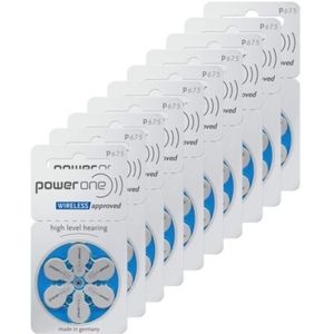 PowerOne 675 / PR44 / Blauw gehoorapparaat batterij 60 stuks