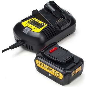 Startset: DeWalt DCB184 XR Li-ion accu + lader (18 V, 5.0 Ah, 123accu huismerk)