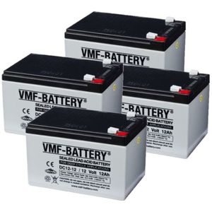 4 Stuks: VMF DC12-12 AGM Deep Cycle Looaccu's (12V, 12 Ah, T2 terminal)