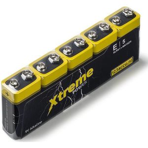 123accu Xtreme Power 9V 6LR61 E-Block batterij 5 stuks