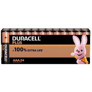 Duracell Plus AAA-alkalinebatterijen - 24 stuks