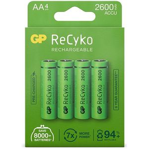 GP ReCyko Oplaadbare AA batterijen 2600 mAh - 4 stuks