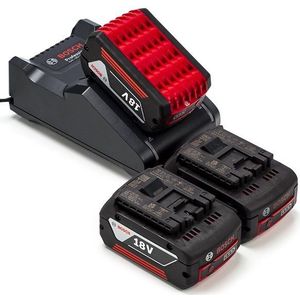 Starterset: 3x Bosch GBA 18V accu's + lader (18 V, 4.0 Ah, origineel)