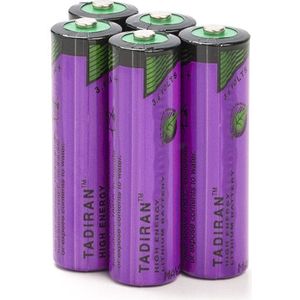 Aanbieding: 5 x Tadiran SL-760 / AA batterij (3.6V, 2200 mAh, Li-SOCl2)