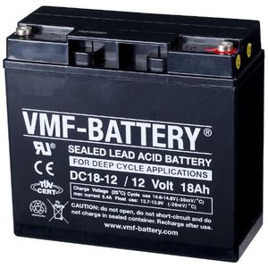 VMF DC18-12 AGM Deep Cycle accu (12V, 18 Ah, T3 terminal)