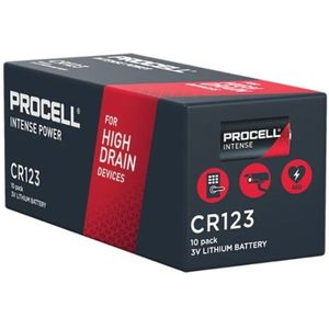 Duracell Procell Intense CR123 / CR123A Lithium Batterijen (10 stuks, 3V, 1600 mAh)