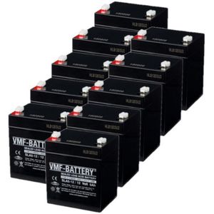 10 Stuks: VMF SLA5-12 VRLA AGM Loodaccu's (12V, 5 Ah, T1 terminal)