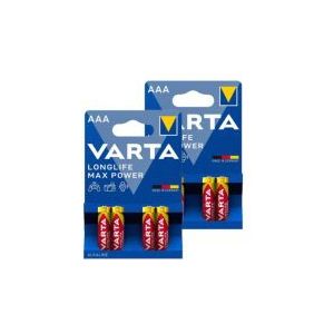 Varta Longlife Max Power AAA / MN2400 / LR03 Alkaline Batterij 8 stuks