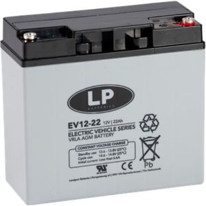 Landport EV12-22 / EV12022 AGM Deep Cycle accu (12V, 22 Ah, T12 terminal)