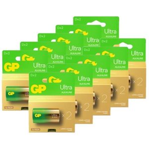 GP Ultra G-Tech LR20 / D Alkaline Batterij 20 stuks