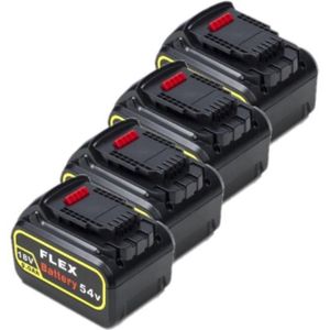 Starterset: 4x DeWalt DCB547-XJ / XR FlexVolt accu's (18V / 54V, 9.0Ah, 123accu huismerk)