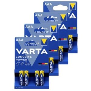 Varta Longlife Power AAA / MN2400 / LR03 Alkaline Batterij 16 stuks