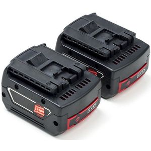 Aanbieding: 2x Bosch GBA 14.4 V accu (14.4 V, 4.0 Ah, Li-ion, 123accu huismerk)