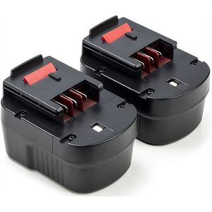 2x Black & Decker A12 / A1712 / HPB12 accu (12 V, 3.0 Ah, 123accu huismerk)