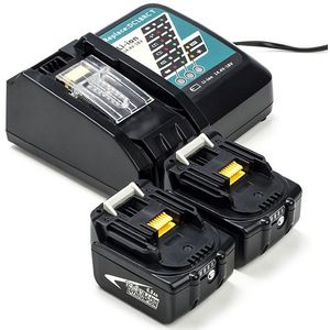 Startset: 2x Makita BL1460A / 14.4 V LXT accu's + lader (14.4 V, 6.0 Ah, 123accu huismerk)