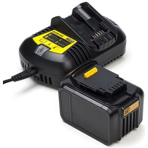 Startset: DeWalt DCB184 XR Li-ion accu + lader (18 V, 6.0 Ah, 123accu huismerk)