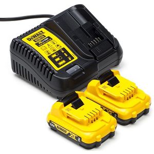 Starterset: 2x DeWalt DCB127-XJ / 12V XR accu's + lader (12 V, 2.0 Ah, origineel)