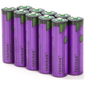 Aanbieding: 10 x Tadiran SL-760 / AA batterij (3.6V, 2200 mAh, Li-SOCl2)