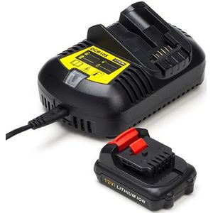 Starterset: DeWalt DCB127-XJ / 12V XR accu + lader (12 V, 2.0 Ah, 123accu huismerk)