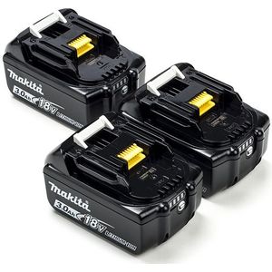 Startset: 3x Makita BL1830B / 18V LXT accu's (18 V, 3.0 Ah, origineel)