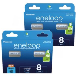 Panasonic Eneloop Oplaadbare AAA / HR03 Ni-Mh Batterijen (16 stuks, 800 mAh)