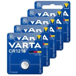 Varta CR1216 3V Lithium knoopcel batterij 5 stuks