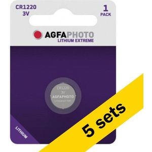 Agfaphoto CR1220 / DL1220 / 1220 Lithium knoopcel batterij 5 stuks
