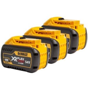 Starterset: 3x DeWalt DCB548-XJ / XR FlexVolt accu's (18V / 54V, 12Ah, origineel)