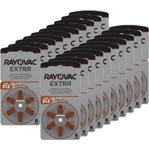 Rayovac Extra Advanced 312 / PR41 / Bruin voordeelpak 120 stuks