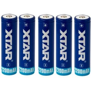 5 x XTAR 18650 batterij (3.7 V, 2200 mAh, 5A)