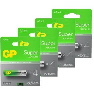 GP Super G-Tech AA / MN1500 / LR06 Alkaline Batterij 16 stuks