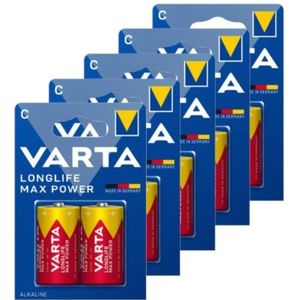 Varta Longlife Max Power LR14 / C Alkaline Batterij 10 stuks