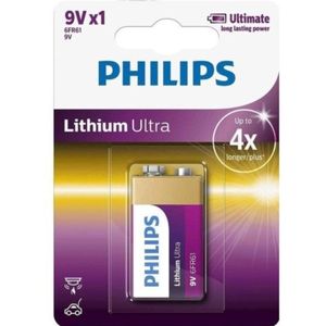 Philips Ultra 6FR61 / 9V E-Block Lithium Batterij (10 stuks)