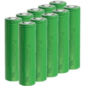 Sony Murata VTC5A / 18650 / US18650VTC5A Li-ion batterij (10 stuks, 3.7 V, 2600 mAh, 35A)