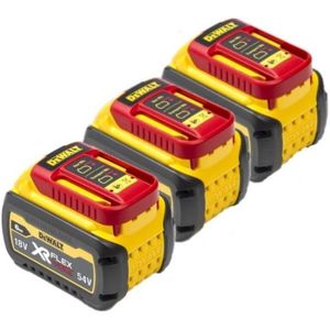 Starterset: 3x DeWalt DCB546-XJ / XR FlexVolt accu's (18V / 54V, 6.0Ah, origineel)