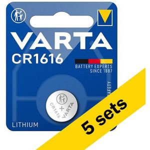 Varta CR1616 3V Lithium knoopcel batterij 5 stuks