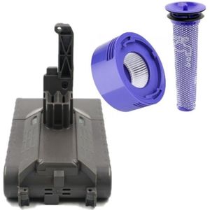 Dyson V8 / SV10 / 967834-02 accu + HEPA filterset (21.6V, 4000 mAh, 123accu huismerk)