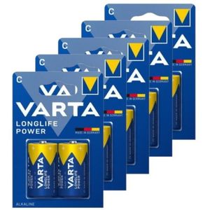 Varta Longlife Power LR14 / C Alkaline Batterij 10 stuks