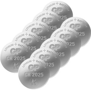 GP CR2025 3V Lithium knoopcel batterij 10 stuks