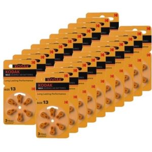Kodak Max 13 / PR48 / Oranje gehoorapparaat batterij 120 stuks